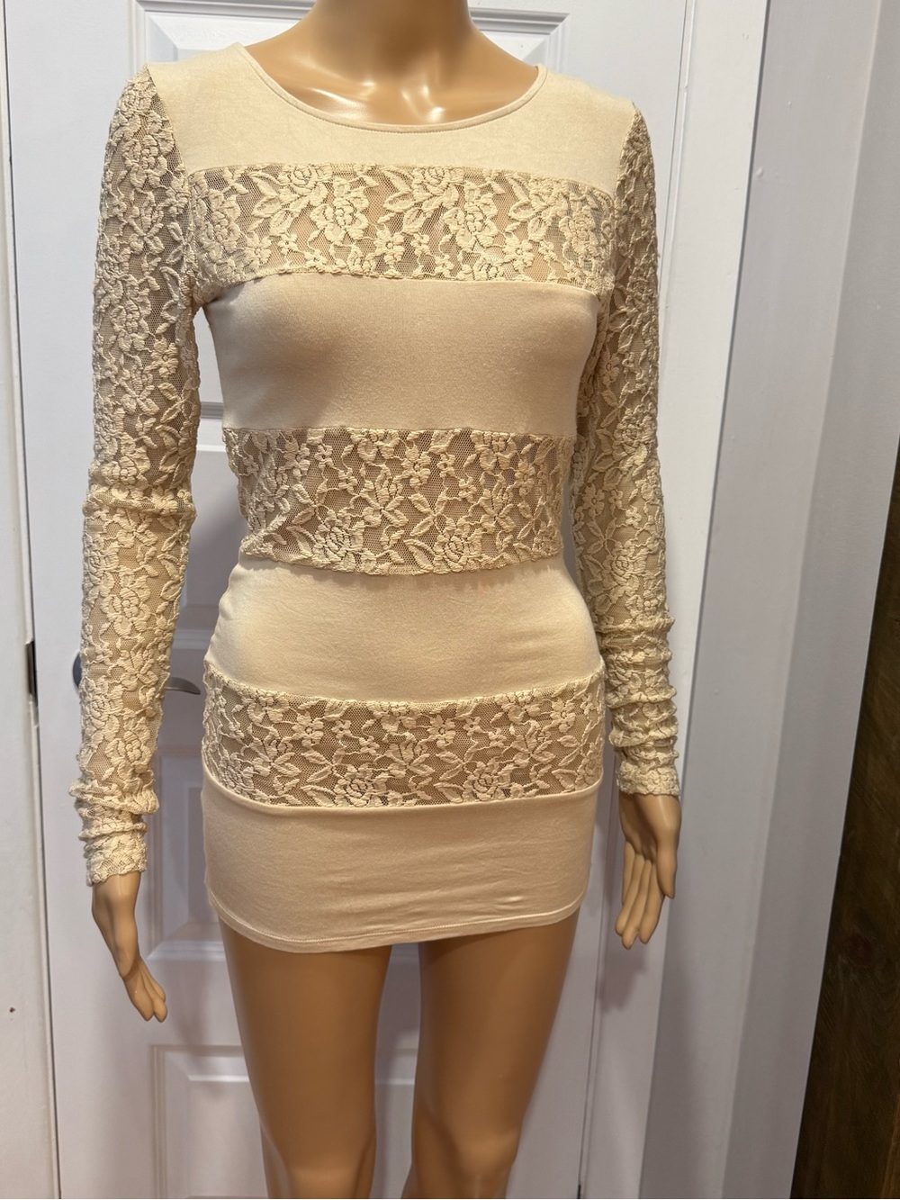 GUESS by Marciano Lace Panel Mini Dress / Tunic – Size XS